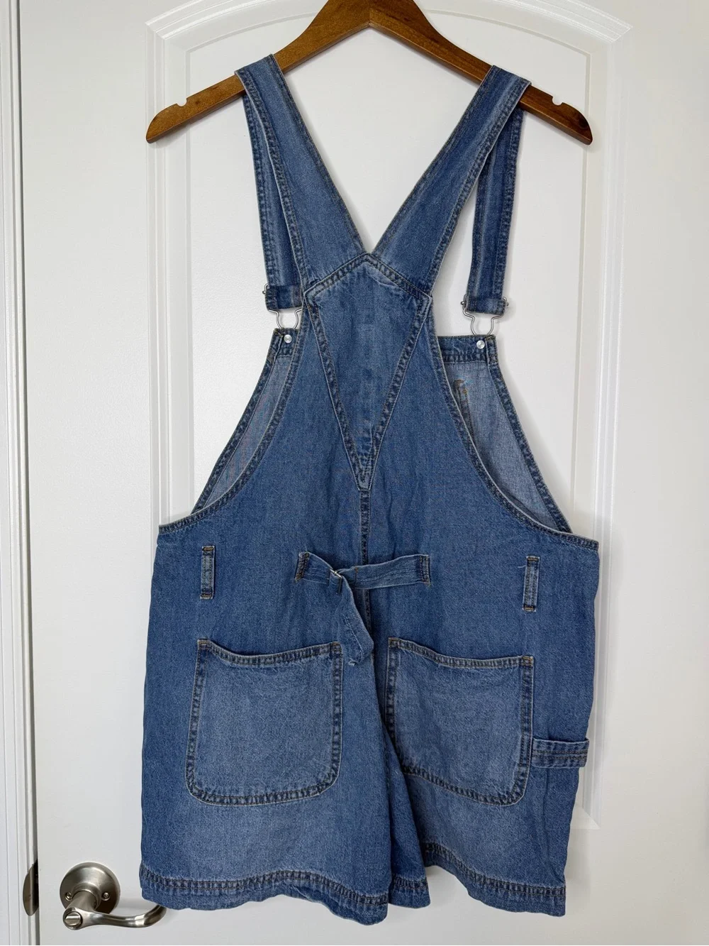 No Boundaries Blue Denim Short Overalls